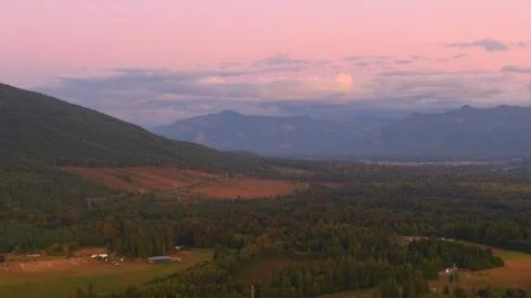 Evening views from the Evergreen state Stock Photos