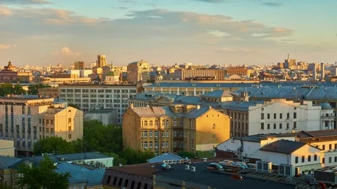 Evening walk of shadows Stock Footage 70853286