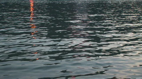 Evening Water and one light Video stock 66099