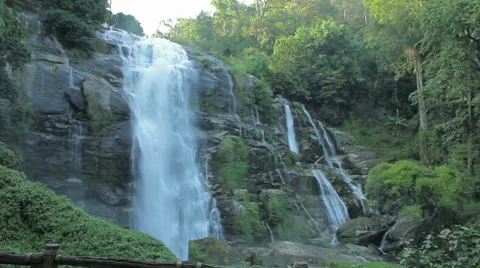 Evening waterfall Stock Footage 37841789