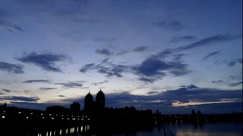 Evening on the waterfront Video stock 90524012