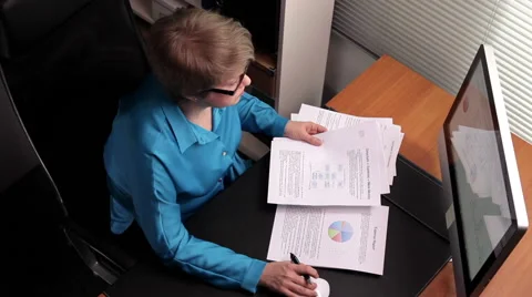 Evening Work in the Office Stock Footage 46104847