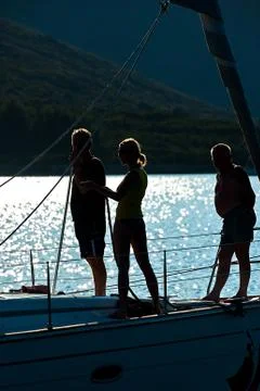 Evening yachting Foto stock