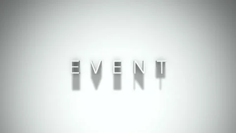 Event 3D title animation with shadows on a white background Stock Footage 296050752