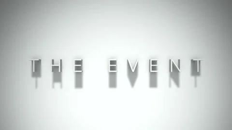 The Event 3D title animation with shadows on a white background Vídeo Stock 296632339