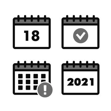Event add delete progress vector icons. Plan vector. Date icons Stock Illustration