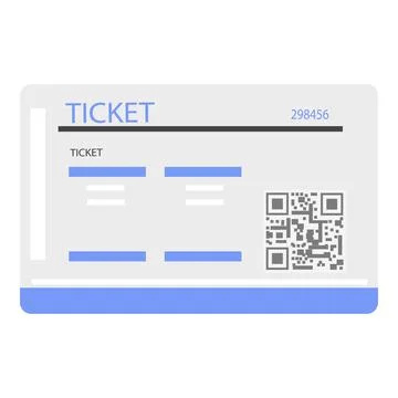 Event admission ticket with barcode 스톡 일러스트
