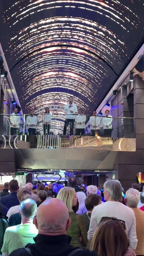 Event in the Atrium Aboard MSC Euribia Cruise Ship Stock Footage 343162081