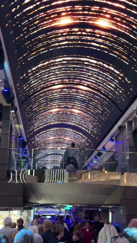 Event in the Atrium Aboard MSC Euribia Cruise Ship Stock Footage 343162082