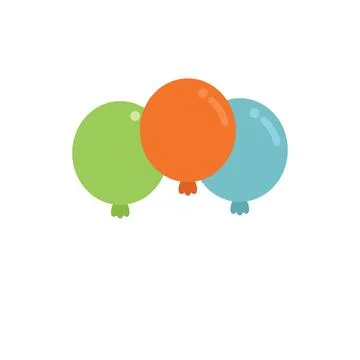 Event balloons icon flat vector. Company event Ilustração Stock