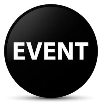 Event black round button Stock Illustration