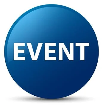 Event blue round button Illustrazione stock