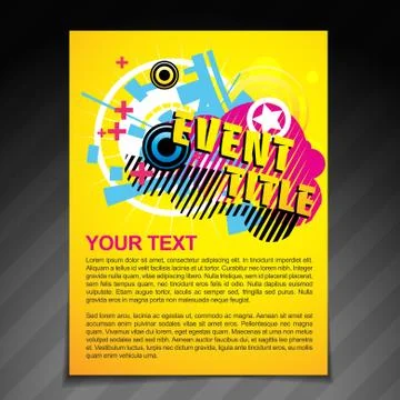 Event brochure flyer Stock Illustration