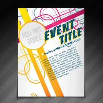 Event brochure template Stock Illustration