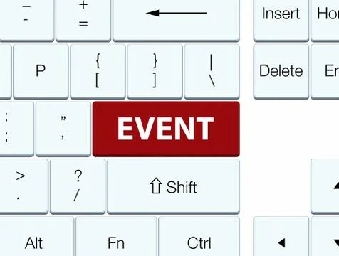 Event brown keyboard button Stock Illustration