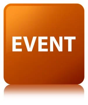 Event brown square button 스톡 일러스트