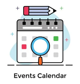 Event calendar in flat design Stock Illustration
