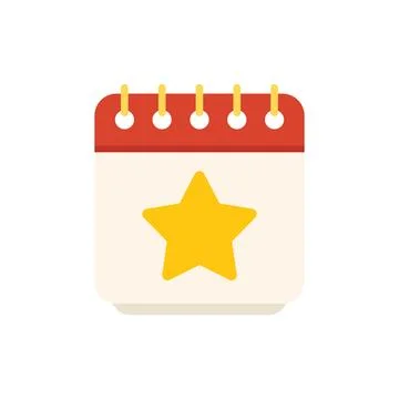 Event calendar icon flat vector. Work plan Ilustração Stock