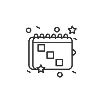 Event Calendar line icon. Countdown. Editable vector illustration Stock Illustration