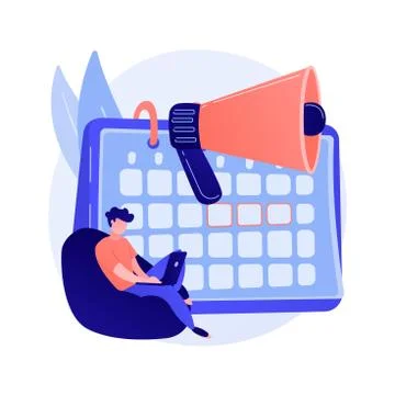Event calendar notification vector concept metaphor. Stock Illustration