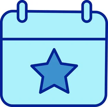 Event Calendar Schedule Star Stock Illustration