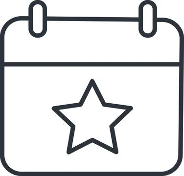 Event Calendar Star Stock Illustration