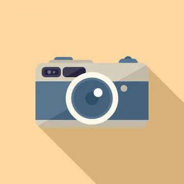 Event camera icon flat vector. Time manager Ilustração Stock