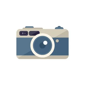Event camera icon flat vector. Time manager Ilustração Stock