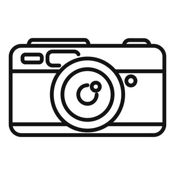 Event camera icon outline vector. Time manager Ilustração Stock