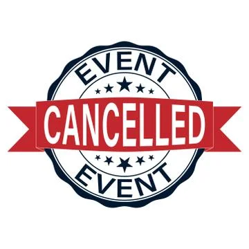 Event Cancelled vector red stamp Stock Illustration