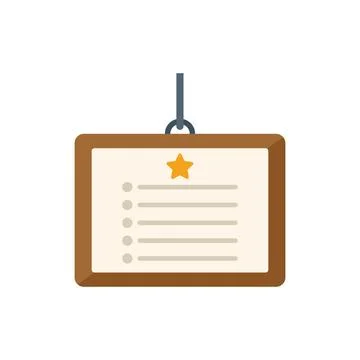 Event card icon flat vector. Calendar plan Ilustração Stock