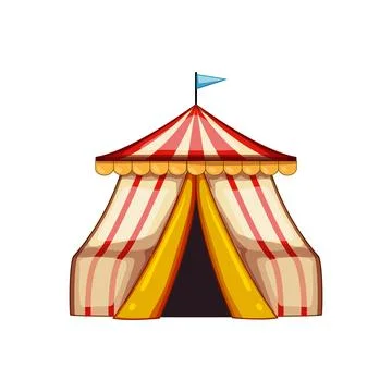 Event circus tent cartoon vector illustration Ilustração Stock