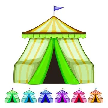 Event circus tent cartoon vector graphic Illustration