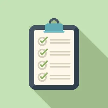 Event clipboard task icon flat vector. List planner Illustrazione stock