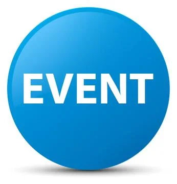 Event cyan blue round button Stock Illustration
