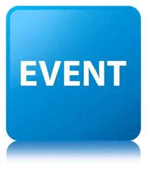Event cyan blue square button Stock Illustration