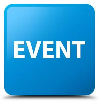 Event cyan blue square button Stock Illustration