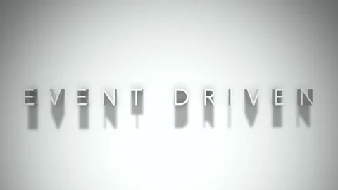 Event driven 3D title animation white text on a white background Stock Footage 299427203