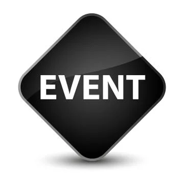 Event elegant black diamond button Illustrazione stock