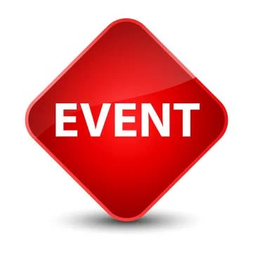 Event elegant red diamond button Stock Illustration