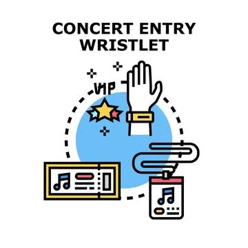 Event entry wristband and access pass concept Stock Illustration