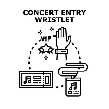 Event entry wristband and access pass concept Stock Illustration