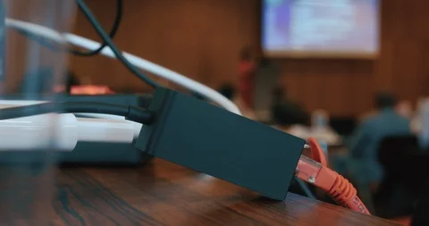 Event ethernet connexion close up Video stock 118228211