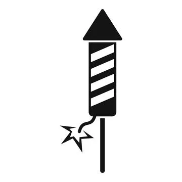 Event fireworks rocket icon simple vector. Marriage couple Ilustração Stock