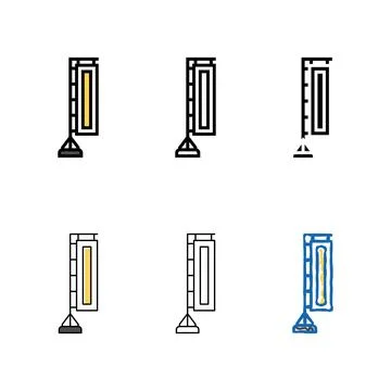 Event flag color icon vector styles Illustrazione stock