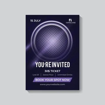 Event flyer template design Stock Illustration