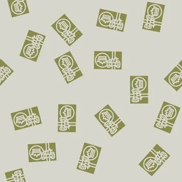 Event gift box glyph vector seamless pattern Illustrazione stock