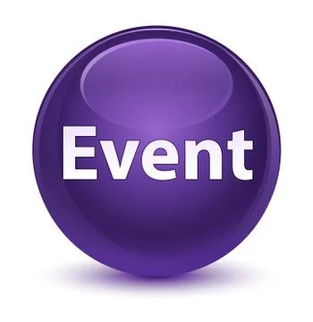 Event glassy purple round button 스톡 일러스트