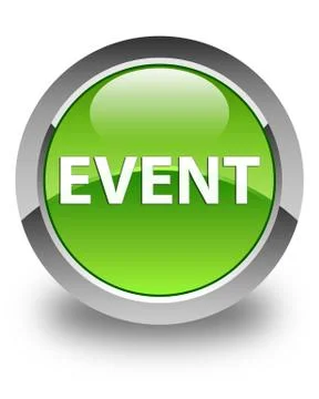 Event glossy green round button Illustrazione stock