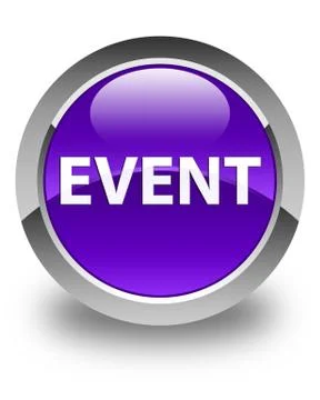 Event glossy purple round button Stock Illustration